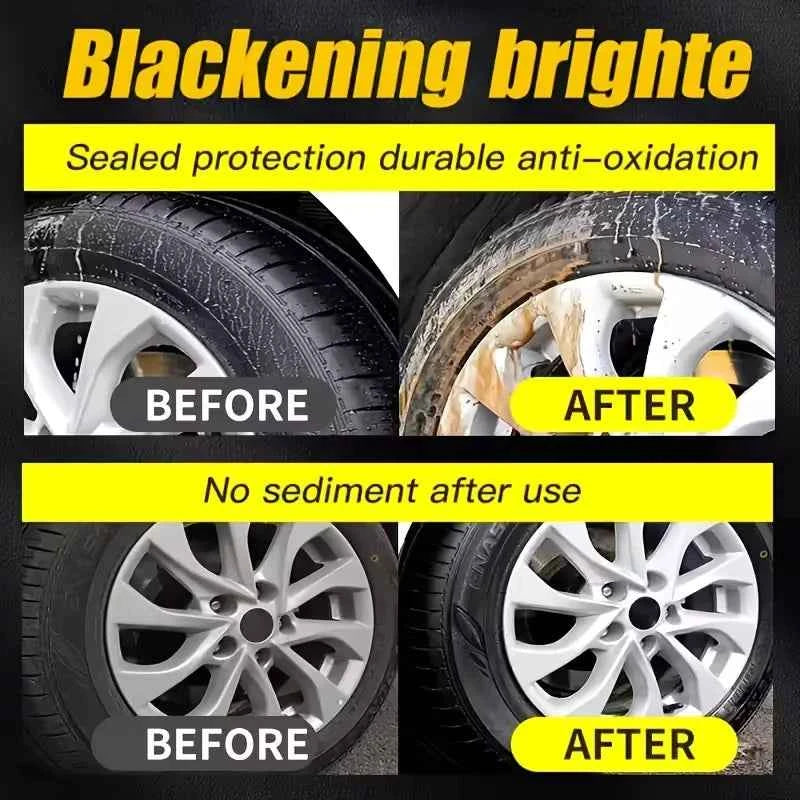 KJM 150G Tire Renovate Wax Black Shine Darkening Brightening Polish Long Lasting Protection Car Wheel Rubber Care Detailing