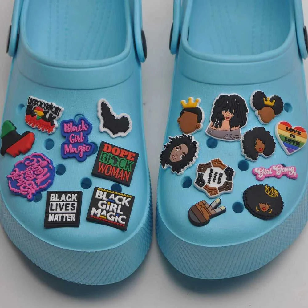 Shoe Charms Black Lives Matter PVC Cartoon Portraits Shoe Accessories for boys girls adults gifts The jack market .AU The jack market .AU Step Up Your Style: Trendy Shoes for Every Occasion! $ 46 14:1052#p2156