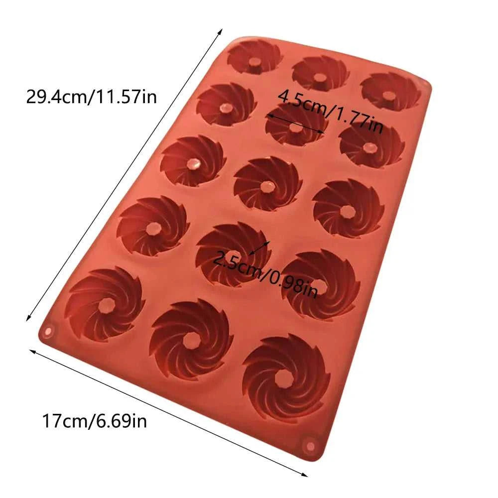 15 Hole Windmill Flower Shape Silicone Chocolate Mold DIY Ice Tray Multi-function Kitchen Baking Tools French Dessert Cake Mold The jack market .AU The jack market .AU Home $ 25 14:200004889#DGMJ040-5