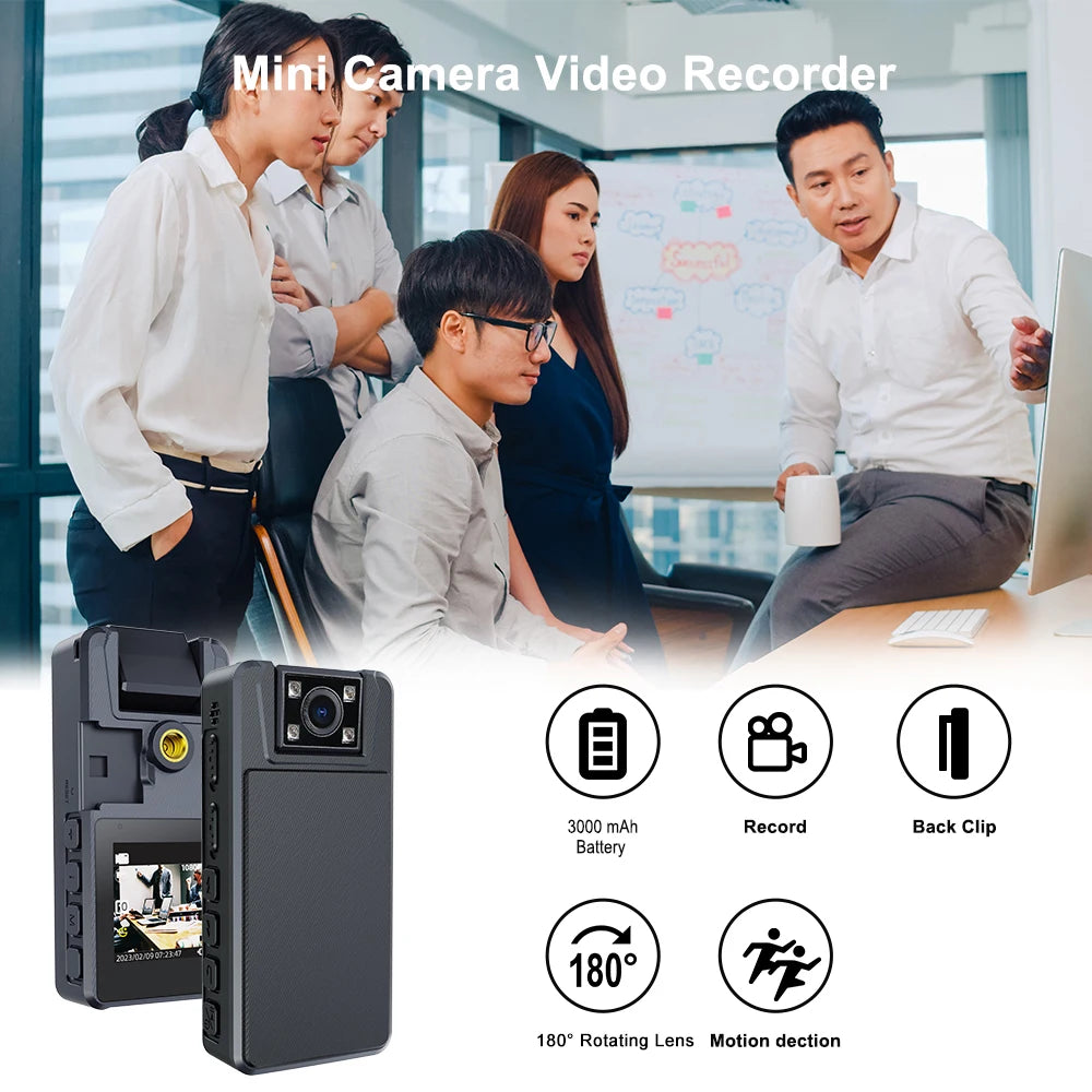 Vandlion A39 Portable Mini Mounted Camera Full 1080P HD Night Vision 3000mAh Long Battery Life Small Camcorders for Riding