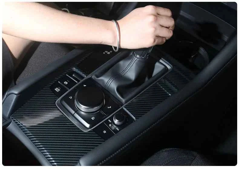 For Mazda 3 BP 2019 2020 2021 2022 2023 2024 2025 Car Central Console Gear Shift Panel Trim Cover Water Cup Frame Accessories