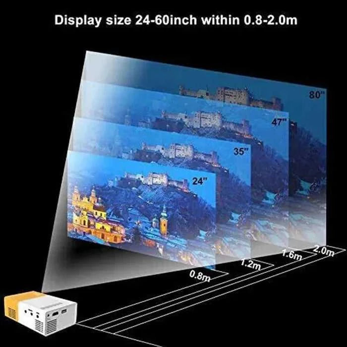 Projector for home use, mini projector for children's bedroom, portable projector, supports 4K ultra-high definition. The jack market .AU The jack market .AU Home $ 80 14:202429827#White