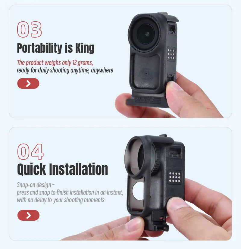 STARTRC Vertical Protective Case For DJI Osmo Nano Camera Shooting Protective Frame Gimbal Lens Full Protection Mount Bracket