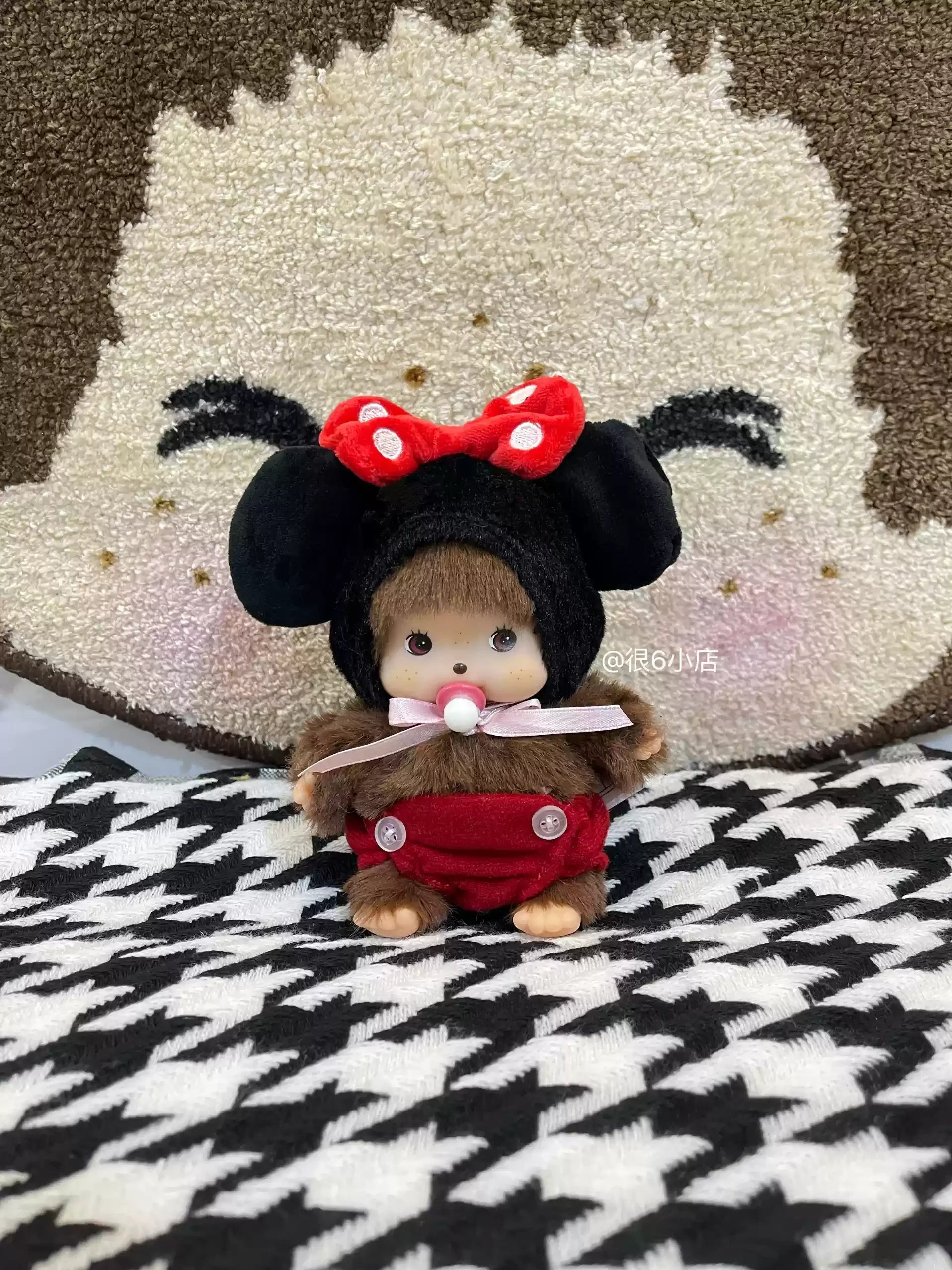 In Stock 15cm Mongon Monkey Kawaii Doll Keychain Bag Pendants Toy Hand Puppet Decompression Children Cute Gift Decoration Gift
