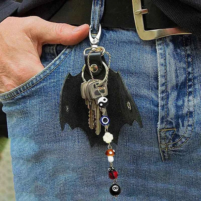 Devil's Eye Mushroom Clover Mirror Pendant Lucky Day Mirror Hanger Boho-Chic Car Accessory Demon Eye Charm  For Rear View