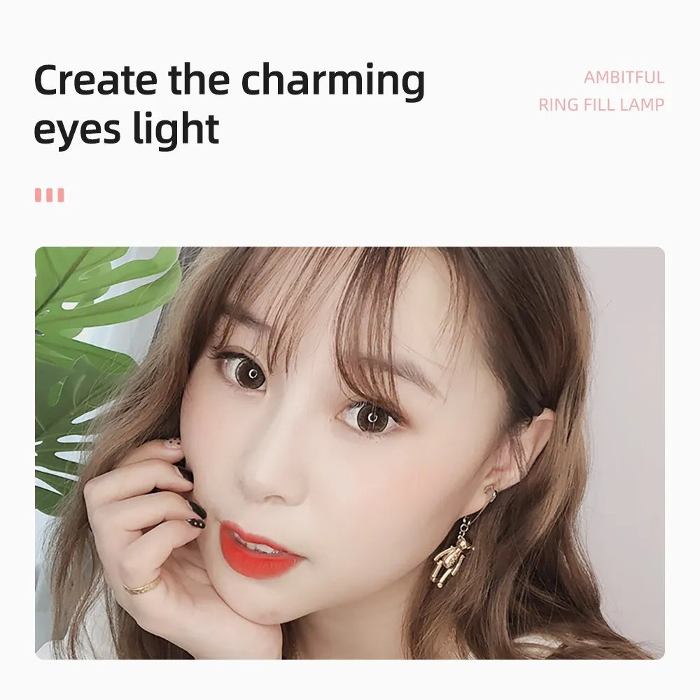 AMBITFUL 18" 21" 50W LED Ring Light Annular Lamp Bi-color 3000K-6000K  + Remote Control for Video YouTube Ringlight Makeup Light