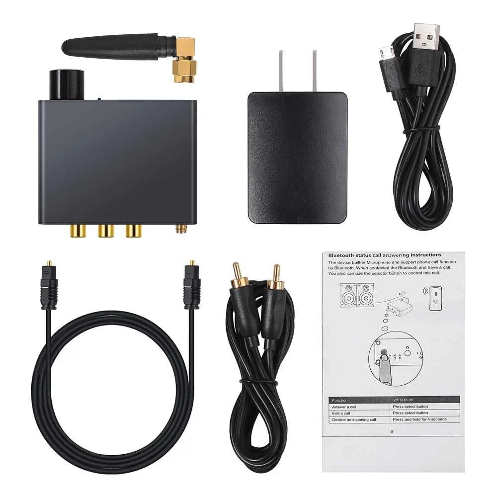 192k Bluetooth-compatible DAC Converter with Headphone Amp Digital To Analog Converter 3.5mm Audio Adapter Support AAC HomeAudio The jack market .AU The jack market .AU Accessories Electronics $ 86 14:29#EU Plug 5V1A;200007763:201336100