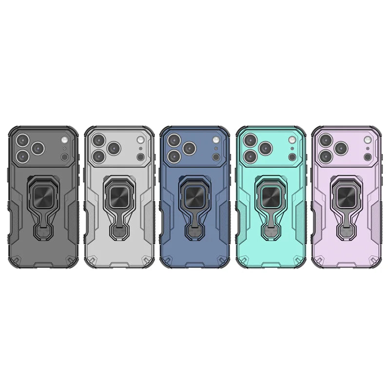 Armor Funda For iphone 17 Pro Max Case Camera Lens Protect Ring Holder Cover For iphone17 Air Shockproof Coque