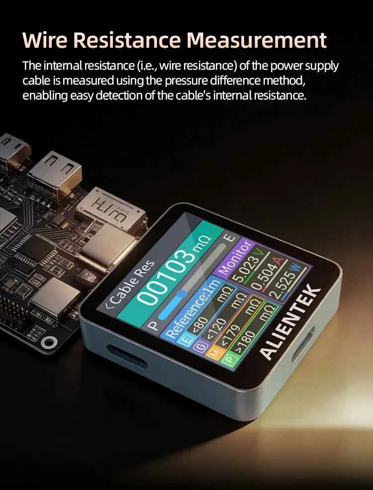 ALIENTEK USB Tester C2 Digital Voltmeter Charging Power Detector PD3.2 Battery Tester Fast Charge Detection Trigger