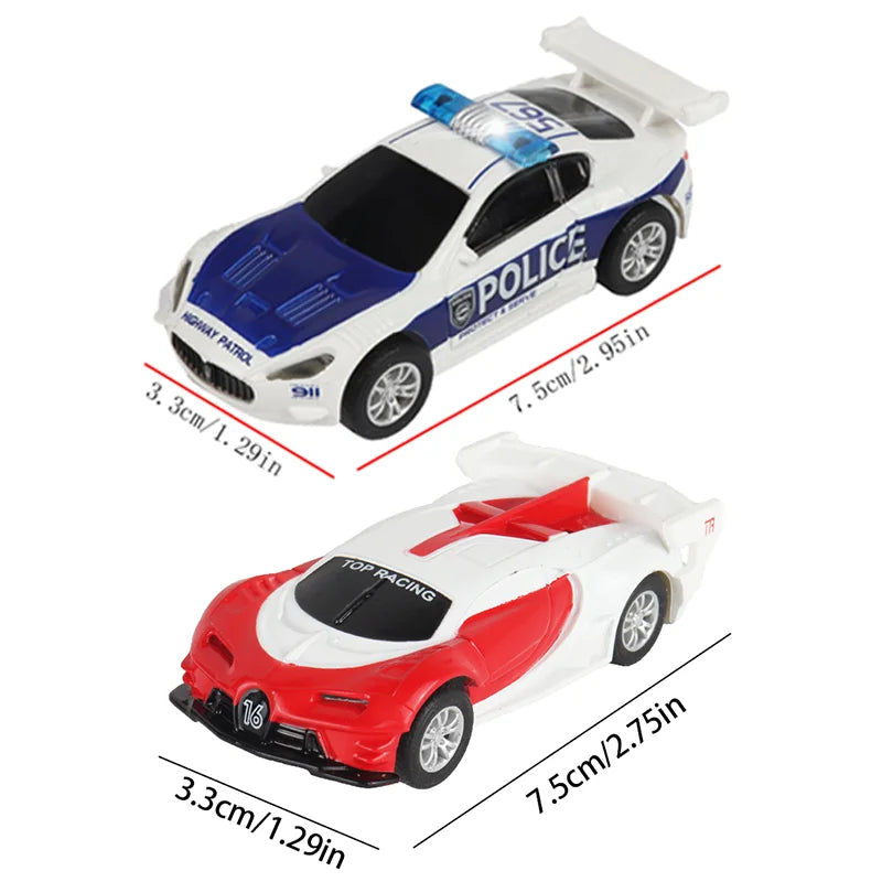 1:64 Slot Car Electric Race Track Set – 2-Pack Circuit Railway Toy