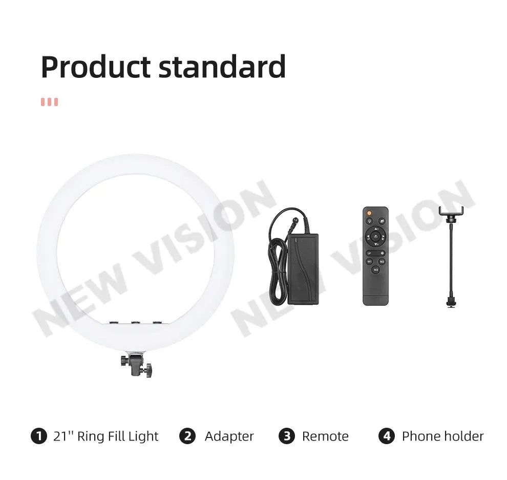 AMBITFUL 18" 21" 50W LED Ring Light Annular Lamp Bi-color 3000K-6000K  + Remote Control for Video YouTube Ringlight Makeup Light