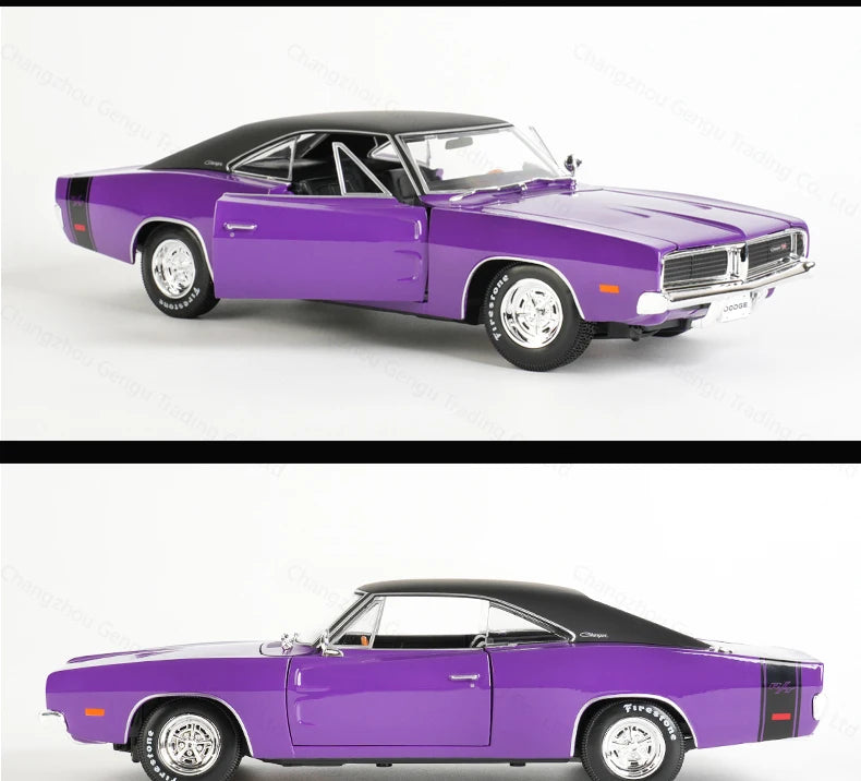 Maisto 1:18 1969 Dodge Charger R/T Sports Car Static Die Cast Vehicles Collectible Model Car Toys