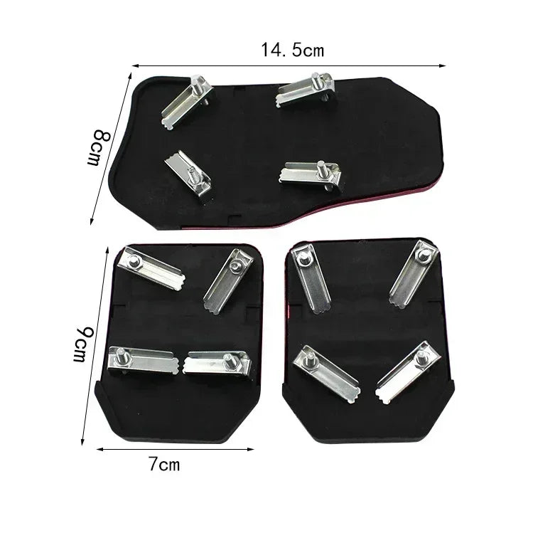 Car Pedal Cover Kit Pedali Red/Blue/Silver Auto Parts New 3Pcs/set Universal Anti Slip Aluminum Manual Transmission