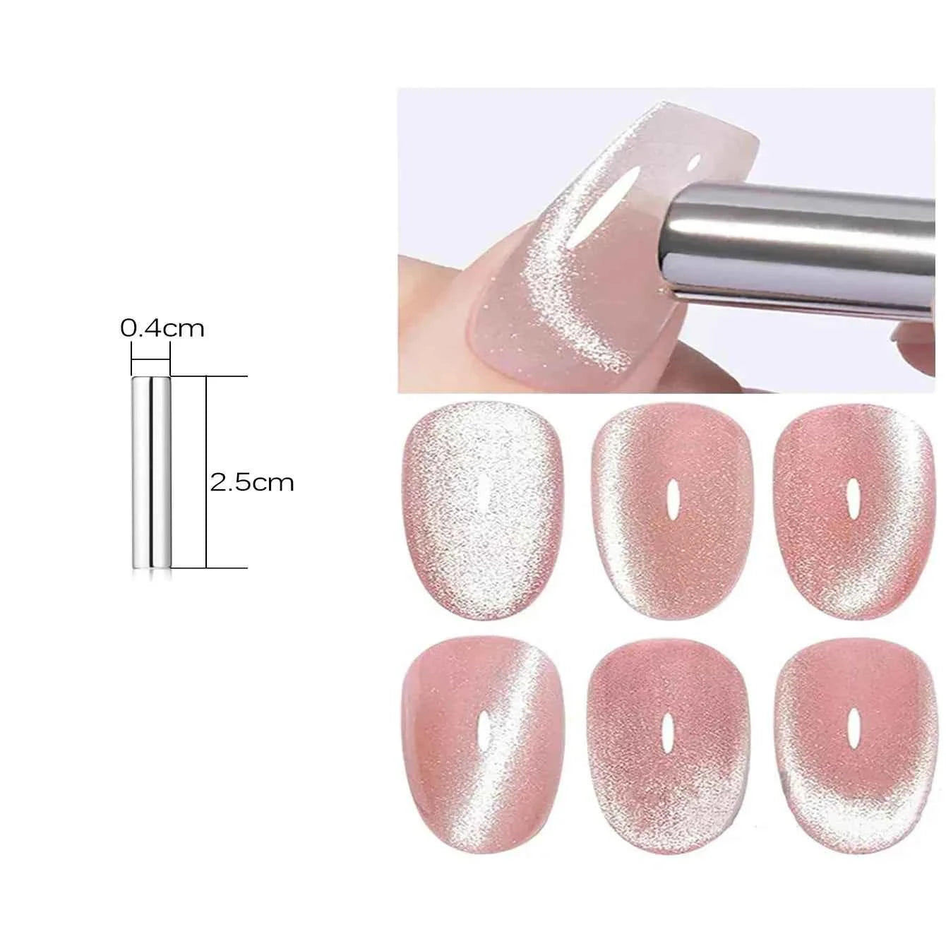 10ML 1-8pcs 2026 New Style Clear Universal White Glass Beads Cat Eye Magnet Gel Nail Polish Suitable For Toe Nails White Nails
