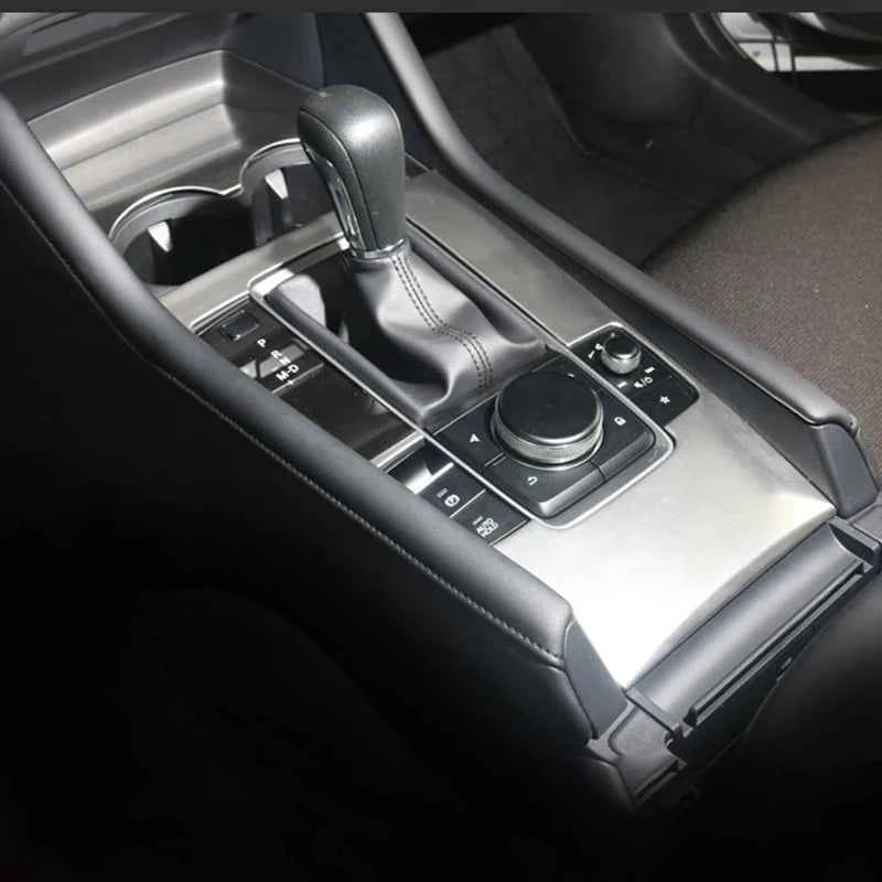 For Mazda 3 BP 2019 2020 2021 2022 2023 2024 2025 Car Central Console Gear Shift Panel Trim Cover Water Cup Frame Accessories