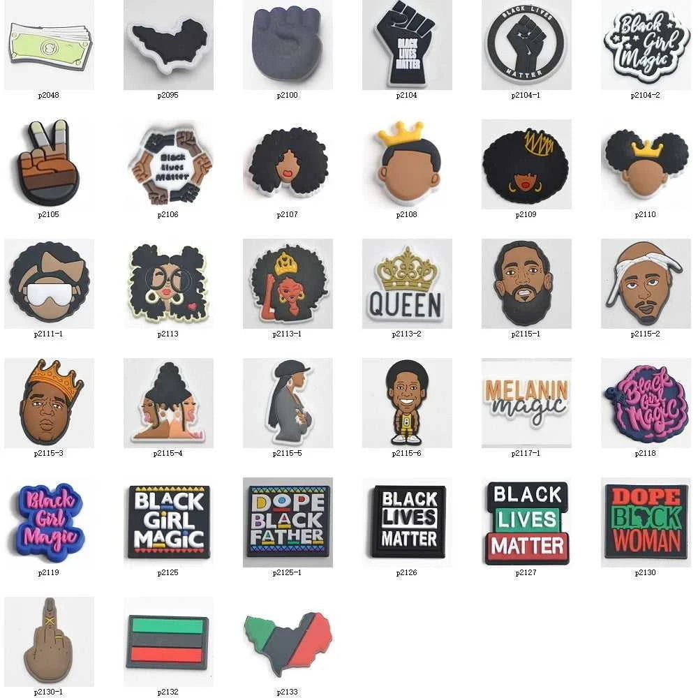 Shoe Charms Black Lives Matter PVC Cartoon Portraits Shoe Accessories for boys girls adults gifts The jack market .AU The jack market .AU Step Up Your Style: Trendy Shoes for Every Occasion! $ 46 14:1052#p2156