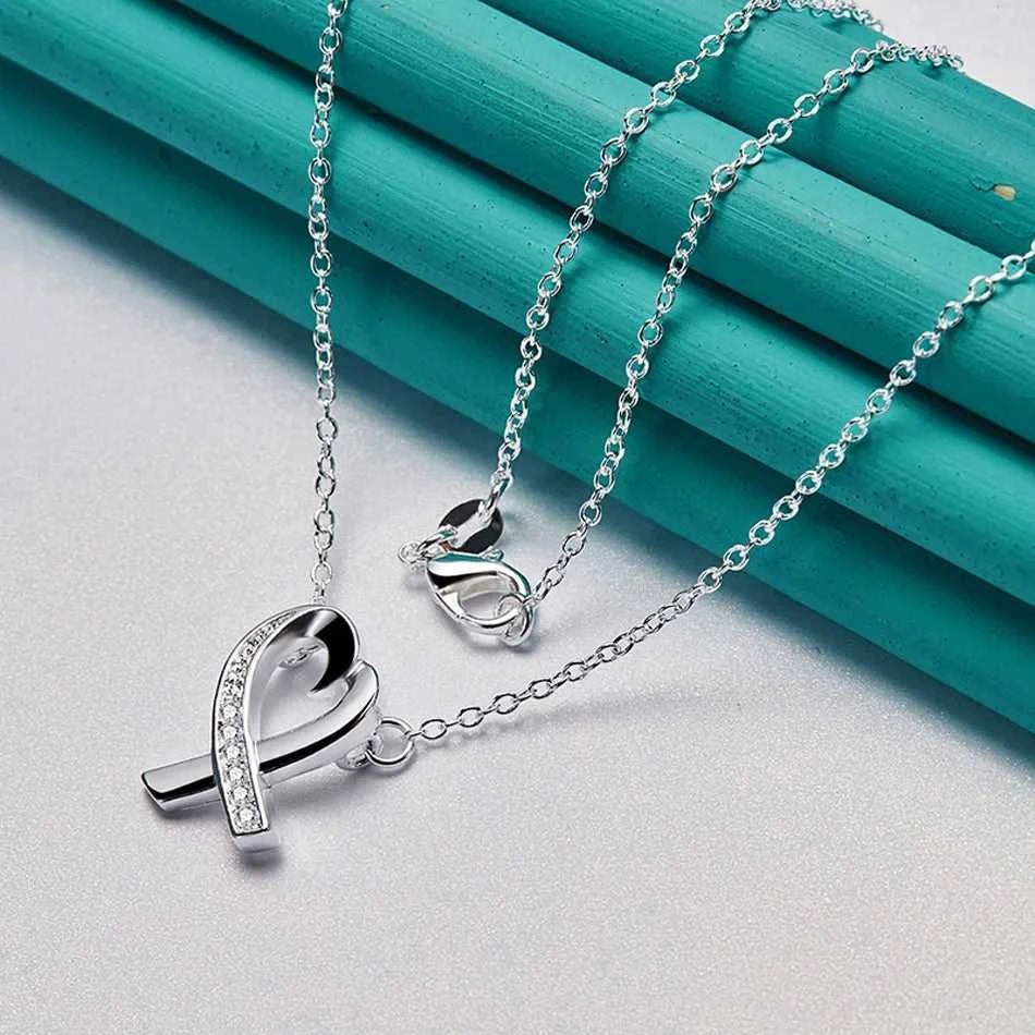 URMYLADY 925 Sterling Silver Heart AAAAA Zircon 18 Inch Pendant Necklace For Women Wedding Engagement Fashion Jewelry Gifts The jack market .AU The jack market .AU Jewellery & Chains $ 56 200000639:200661028