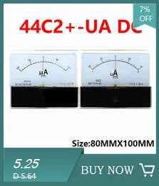 44C2 Analog DC Ammeter - Precision Measurement from 50μA to 500μA for Accurate Electrical Readings