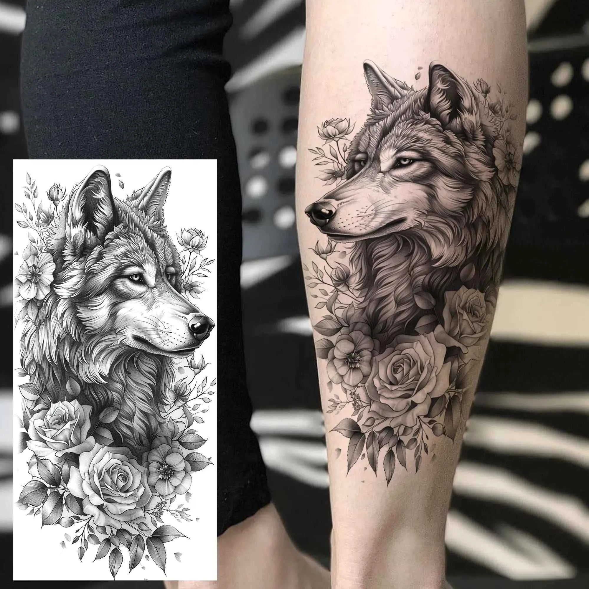 1 Sheet Flying Birds Flowers Book Temporary Tattoos For Women Waterproof Realistic Floral Animals Fake Tattoo Sticker Last Long