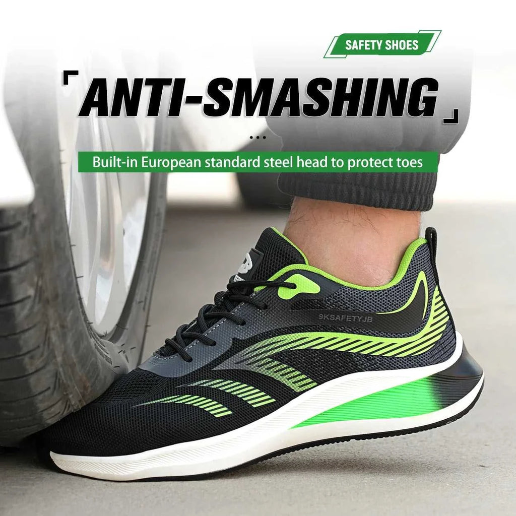 New 2024 Fashion Men Safety Shoes Steel Toe Sneakers Lightweight Anti-smash Anti-puncture Man Breathable Work Safety Boots The jack market .AU The jack market .AU Step Up Your Style: Trendy Shoes for Every Occasion! $ 98 14:175#Green;200000124:200000338