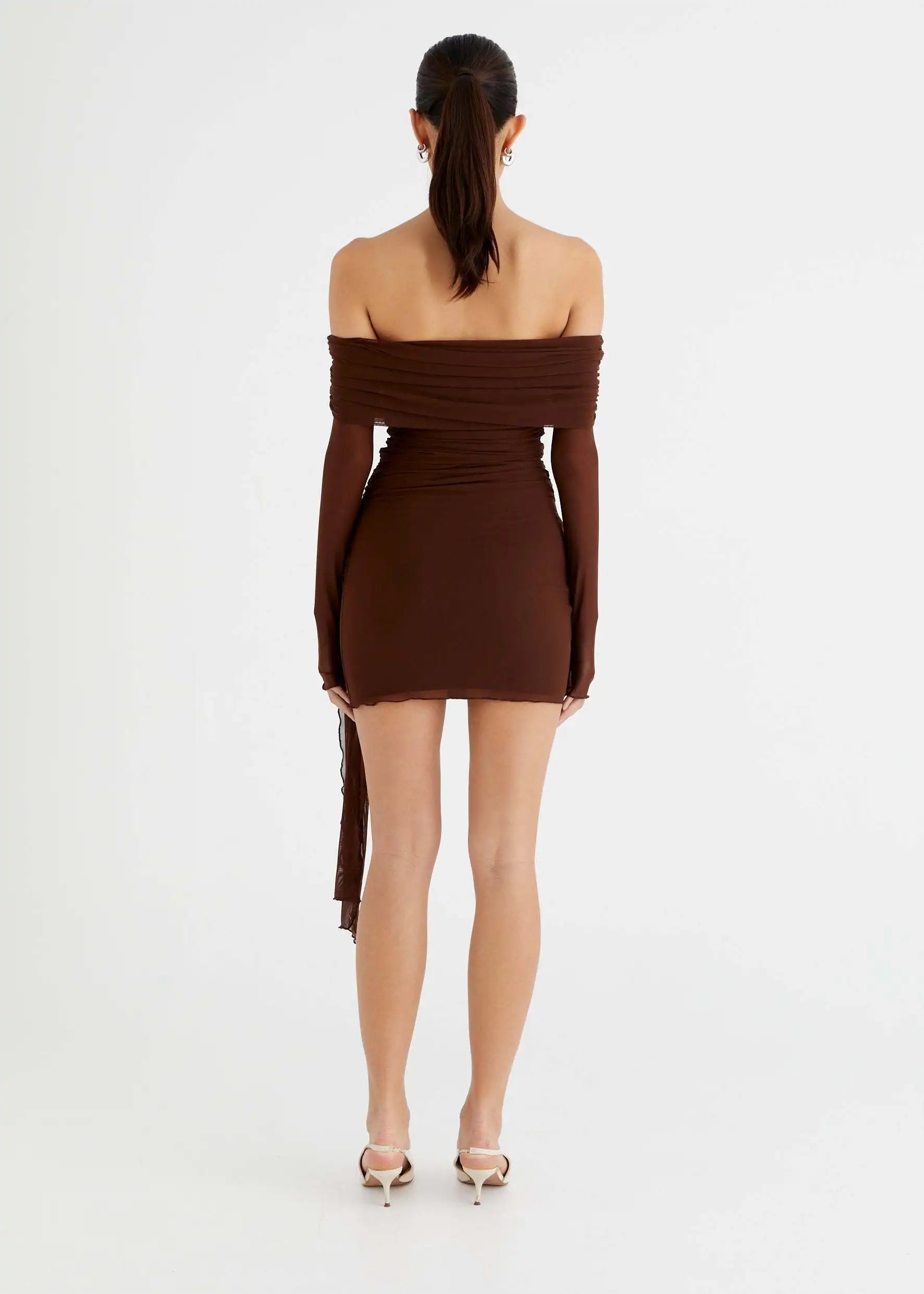Articat One Shoulder Mesh Dress - Double Layered, Pleated Skirt for Women - Perfect for Vacation & Party