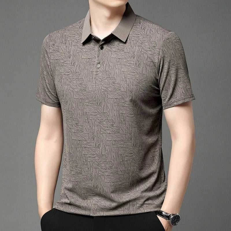 2024 Summer New Men's Business Print Short Sleeved POLO Shirt Comfortable and Cool Casual Fashion T-shirt The jack market .AU The jack market .AU Men Fashion $ 30 14:350852;5:4182