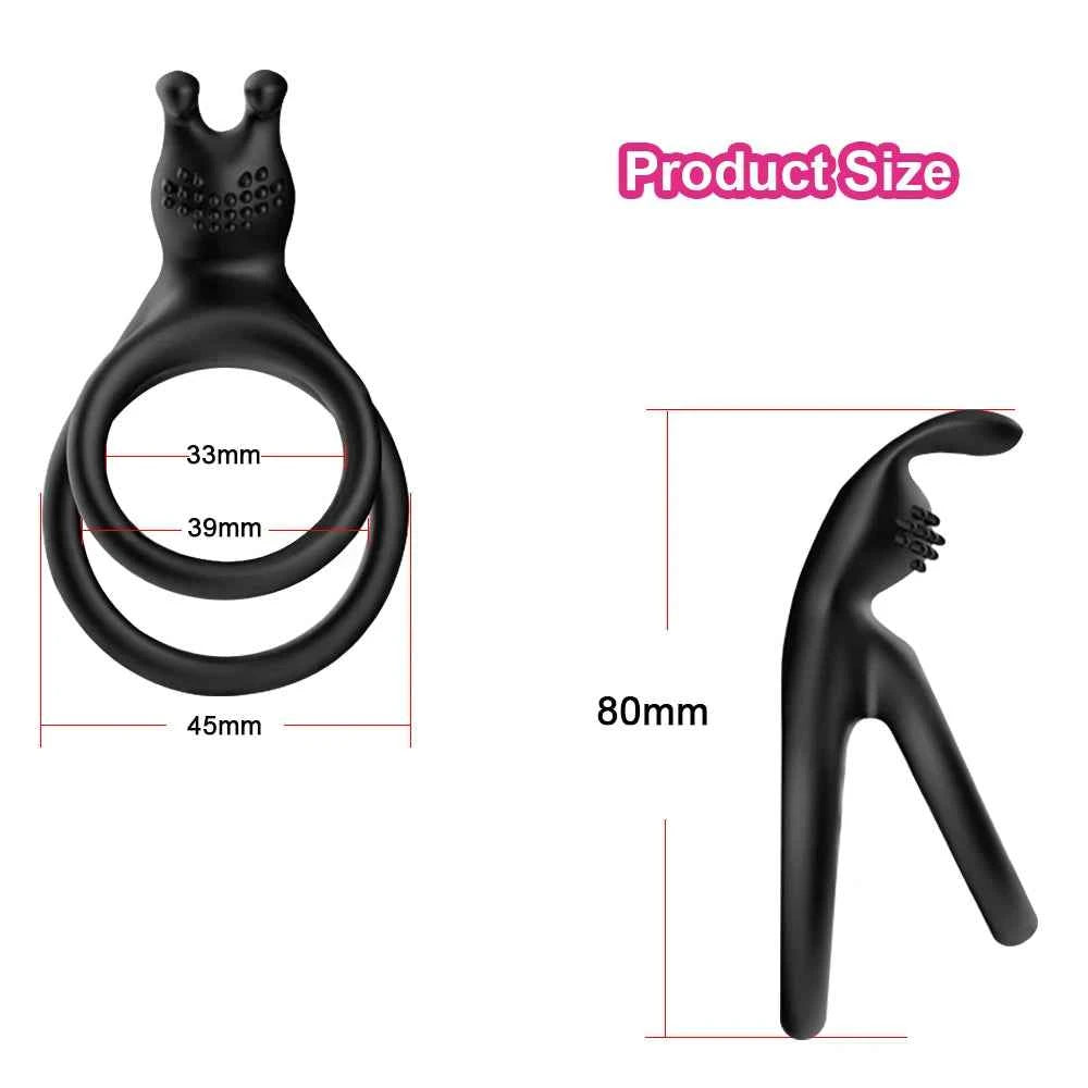 Silicone Cockring Sleeve for Enhanced Pleasure & Delayed Ejaculation - Perfect for Couples