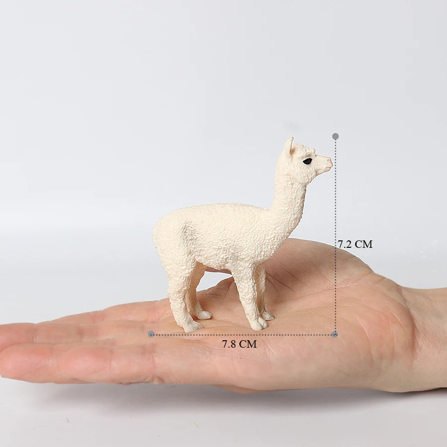 Realistic Farm World Alpaca Animal Model Figures Llama Toy Figurine Zoo Education Collection Home Decor Playset Kids Gifts