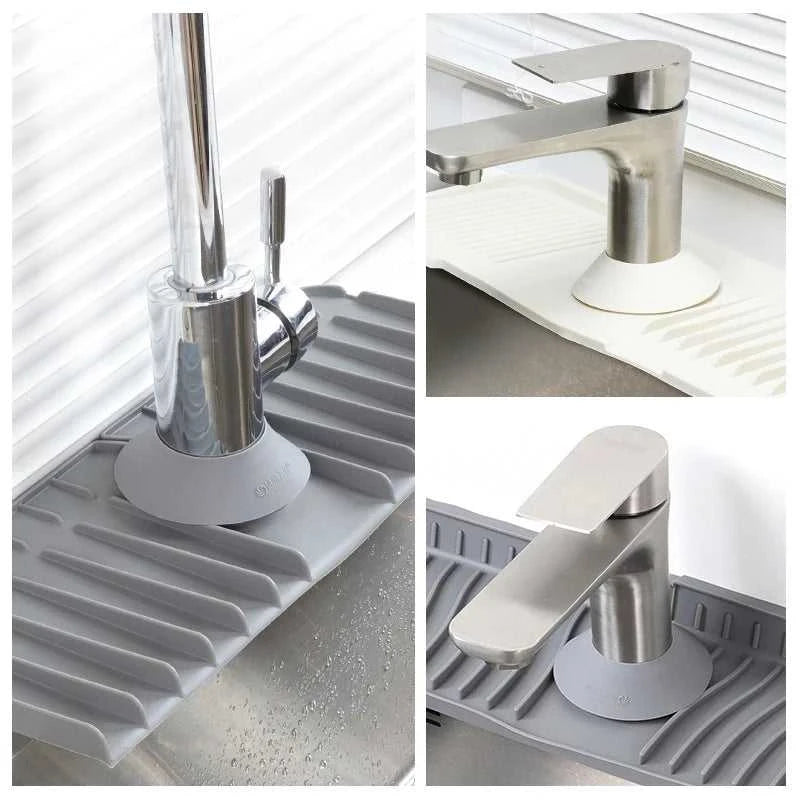 1PCS Silicone Faucet Absorbent Kitchen Mat Sink Splash Catcher Countertop Protector Mat Draining Pad For Bathroom The jack market .AU The jack market .AU Home $ 47 14:29#A1
