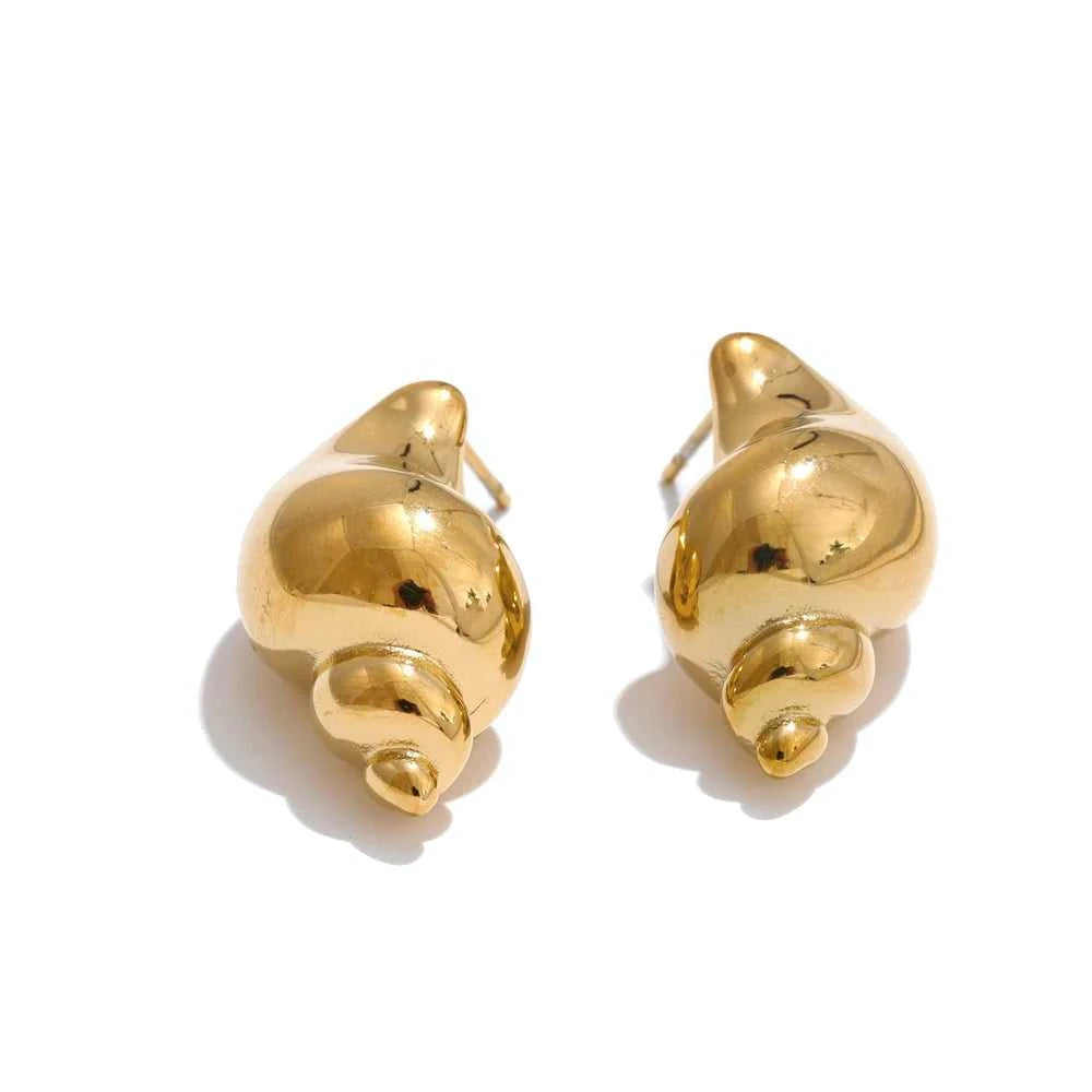 Yhpup Ocean Element Stainless Steel Metal Texture Conch Stud Earrings for Women Popular Summer Holiday Jewelry Bijoux Femme The jack market .AU The jack market .AU Jewellery & Chains $ 53 200001034:361181#YH5129A Platinum