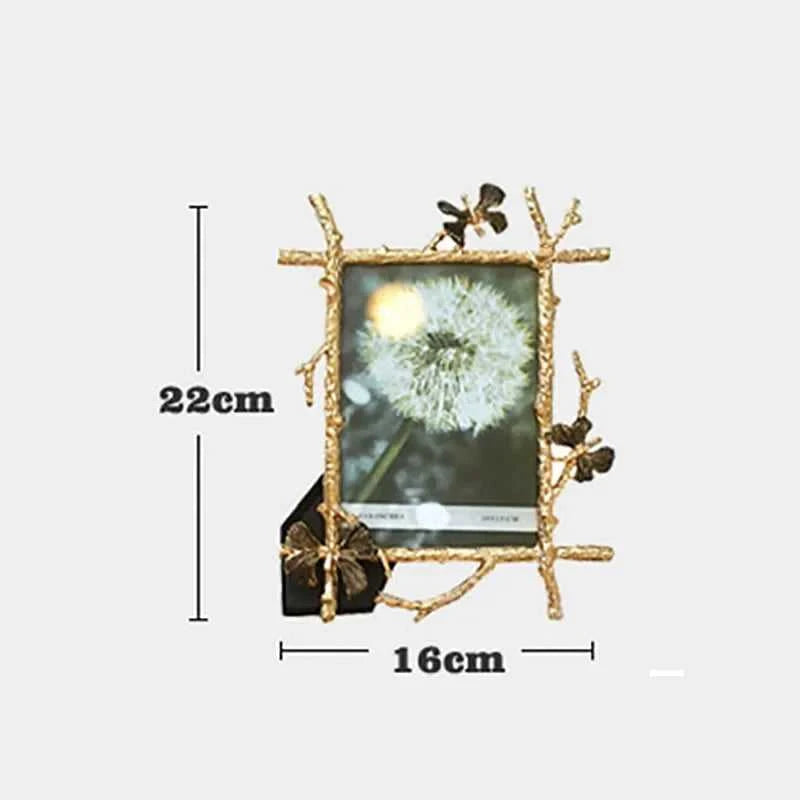6/7/10Inch Nordic Vintage Metal Butterfly Photo Frame Family Portrait Nightstand Desktop Square Golden Picture Frames Home Decor The jack market .AU The jack market .AU Home $ 51 14:366#7 Inch