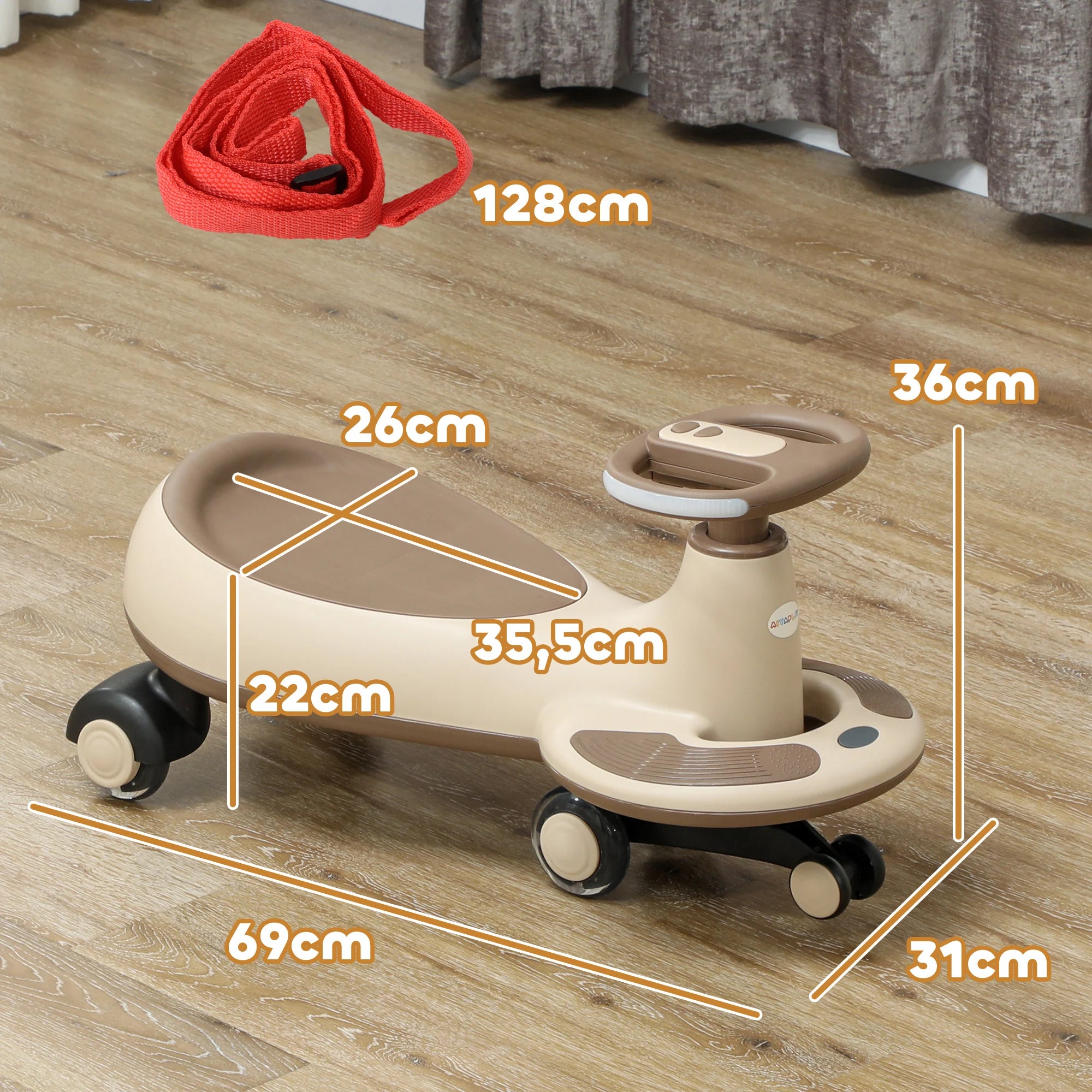 Kids Wiggle Ride-On Toy – 3-Wheel Balance Bike for Toddlers 2+