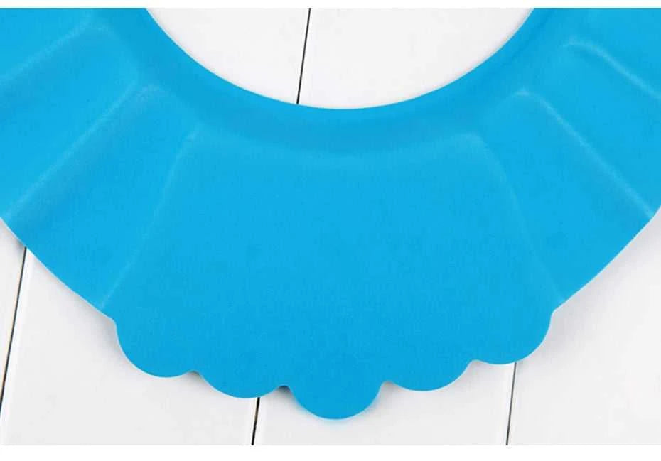 Adjustable Baby Bath Cap with Visor Hat - Waterproof Shower Protection Shampoo Splashguard Hair Wash Shield for Infants