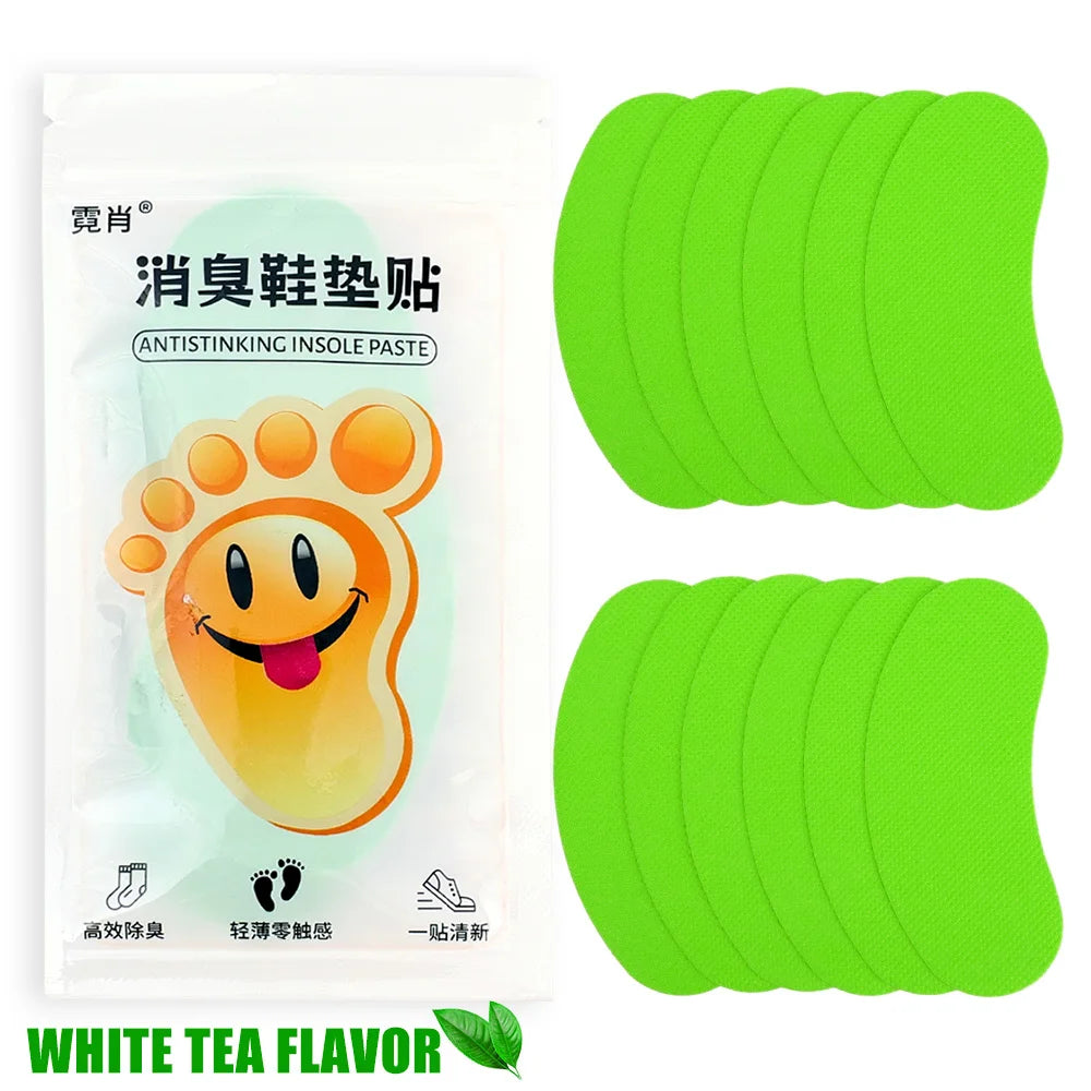 12/120Pcs Shoes Deodorant Sticker Deodorant Foot Odor Sneaker Smell Fresh Fruity Aroma Insole Sterilization Sticker Wholesale
