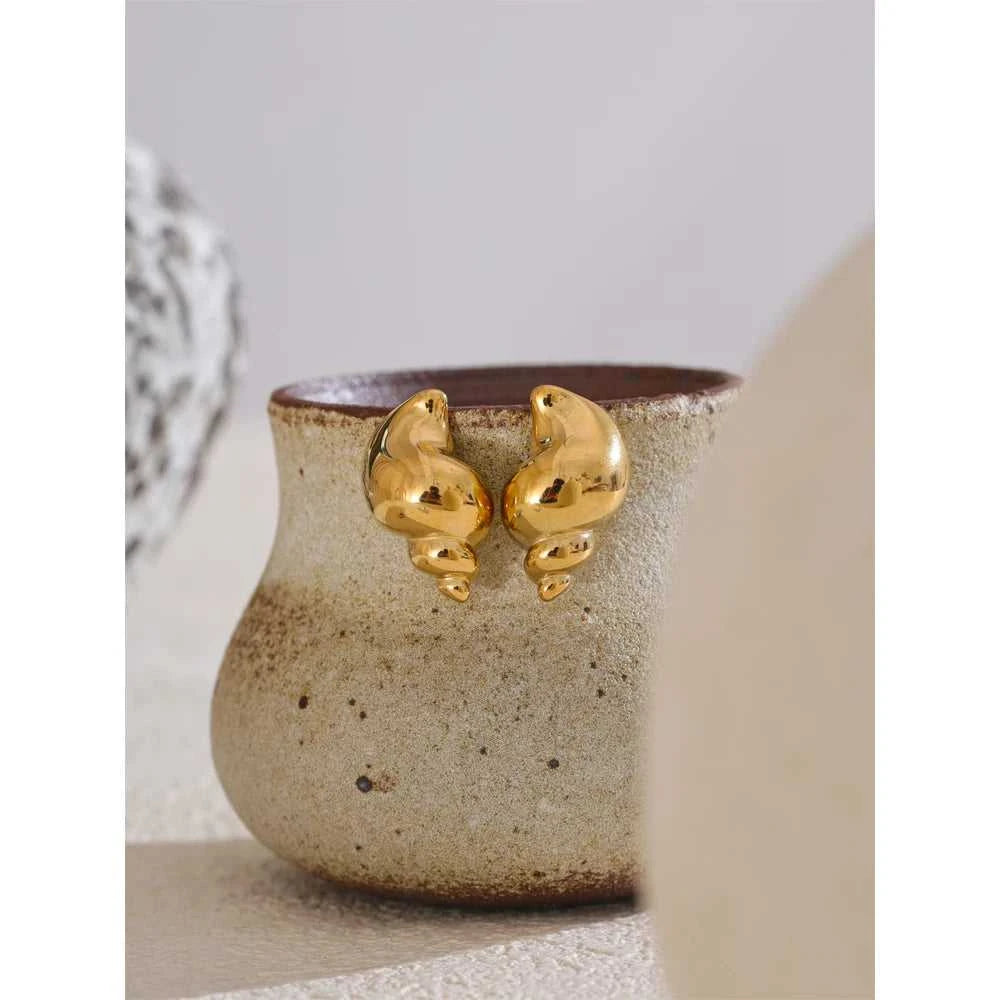 Yhpup Ocean Element Stainless Steel Metal Texture Conch Stud Earrings for Women Popular Summer Holiday Jewelry Bijoux Femme The jack market .AU The jack market .AU Jewellery & Chains $ 53 200001034:361181#YH5129A Platinum