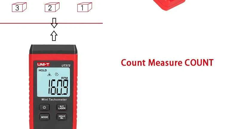 UNI-T Mini Digital Laser Tachometer - Non-Contact RPM Measurement up to 99,999 RPM with Backlight
