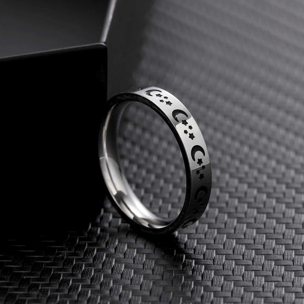Engraved Star Sun Moon Ring For Men Women Vintage Punk Stainless Steel Couple Rings Fadeless Fashion Wedding Party Jewelry The jack market .AU The jack market .AU Jewellery & Chains $ 51 200000369:699;200000783:193#2 PCs Sun Star