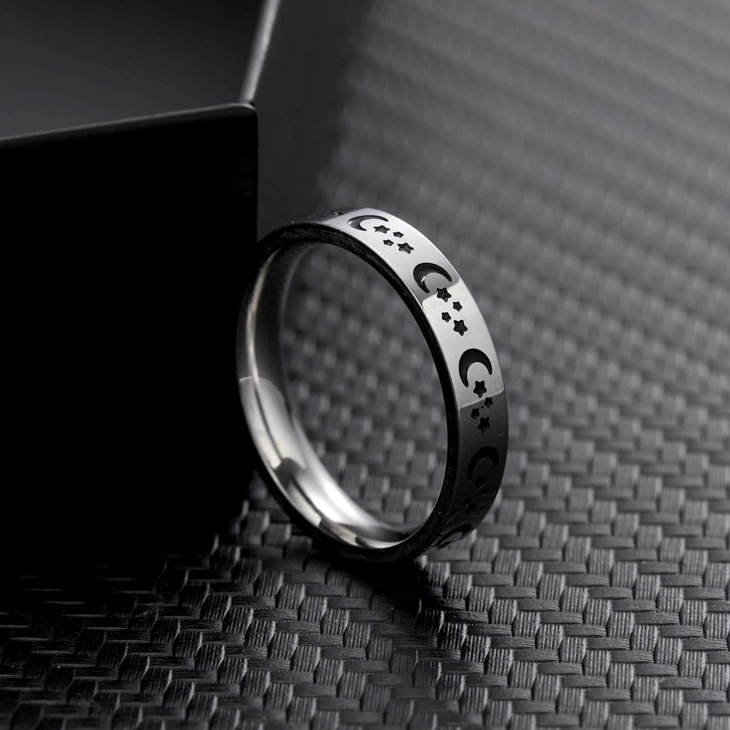 Engraved Star Sun Moon Ring For Men Women Vintage Punk Stainless Steel Couple Rings Fadeless Fashion Wedding Party Jewelry The jack market .AU The jack market .AU Jewellery & Chains $ 51 200000369:699;200000783:193#2 PCs Sun Star