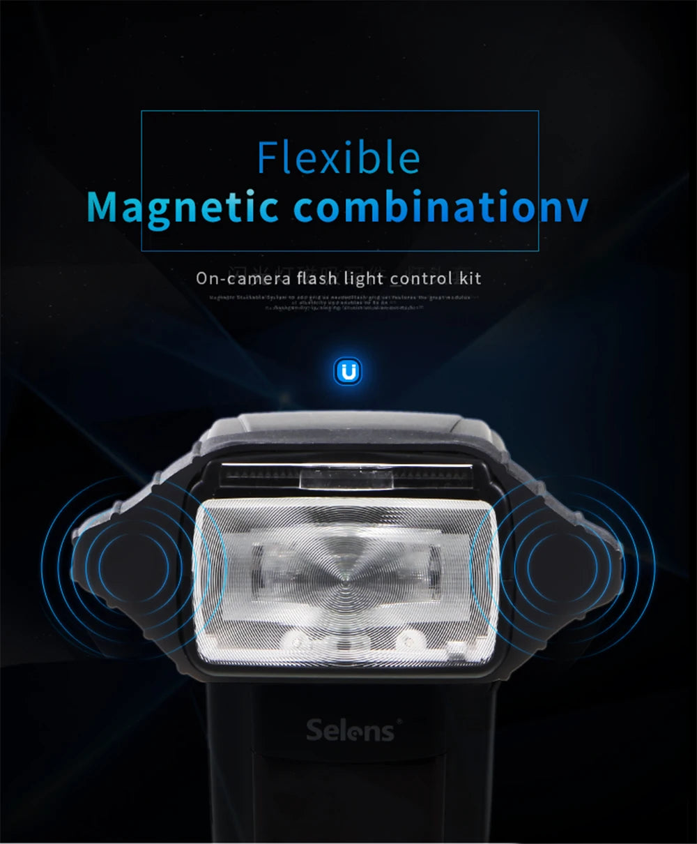 Selens Magnetic Silicon Light Diffuser Rubber Sphere Modular Flash for Canon Nikon Yongnuo Camera Speedlite As MagMod Accessory