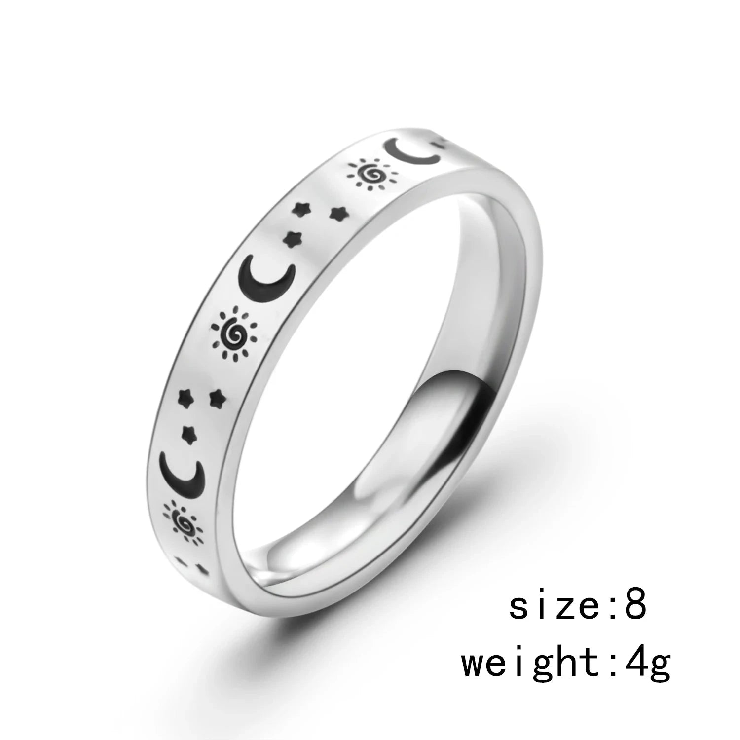 Engraved Star Sun Moon Ring For Men Women Vintage Punk Stainless Steel Couple Rings Fadeless Fashion Wedding Party Jewelry The jack market .AU The jack market .AU Jewellery & Chains $ 51 200000369:699;200000783:193#2 PCs Sun Star