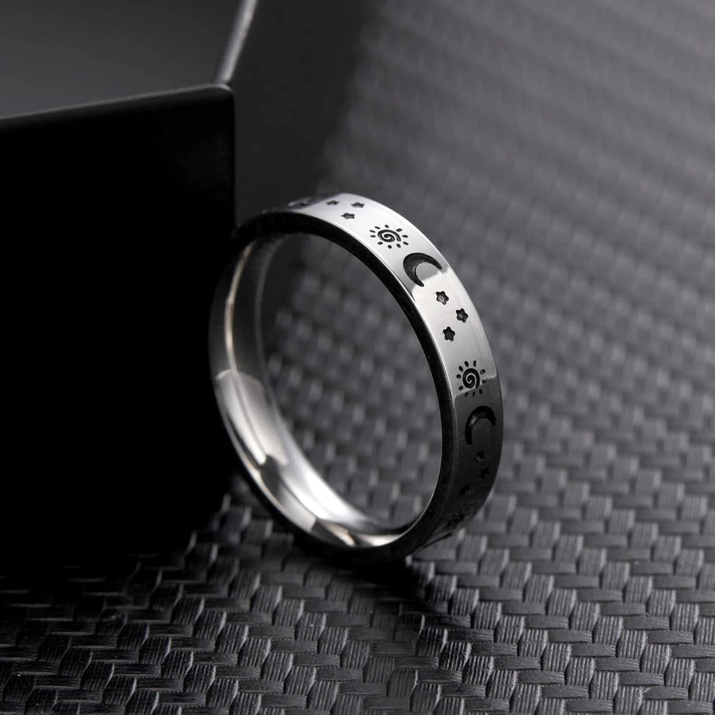 Engraved Star Sun Moon Ring For Men Women Vintage Punk Stainless Steel Couple Rings Fadeless Fashion Wedding Party Jewelry The jack market .AU The jack market .AU Jewellery & Chains $ 51 200000369:699;200000783:193#2 PCs Sun Star