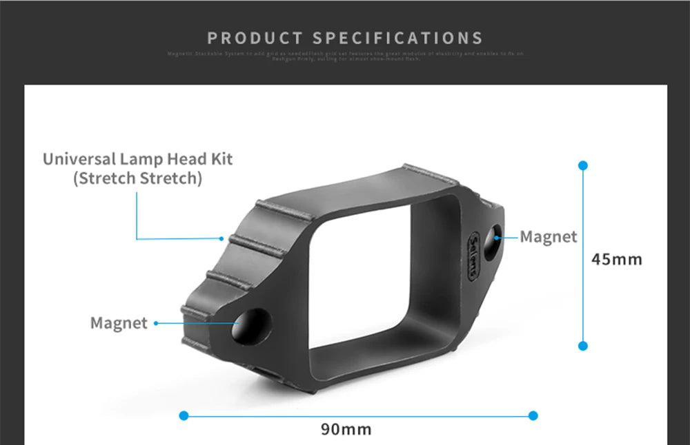 Selens Magnetic Silicon Light Diffuser Rubber Sphere Modular Flash for Canon Nikon Yongnuo Camera Speedlite As MagMod Accessory