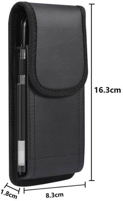 1 piece - 16.3*1.8*8.3 cm - Phone Bag - Phone Holster Bag - Waist Bag - Phone Holder for Belt Clip - Vertical Clip Holster - Men's Belt Phone Holder - Belt Clip - for 6.2-6.5 inch mobile phones - black