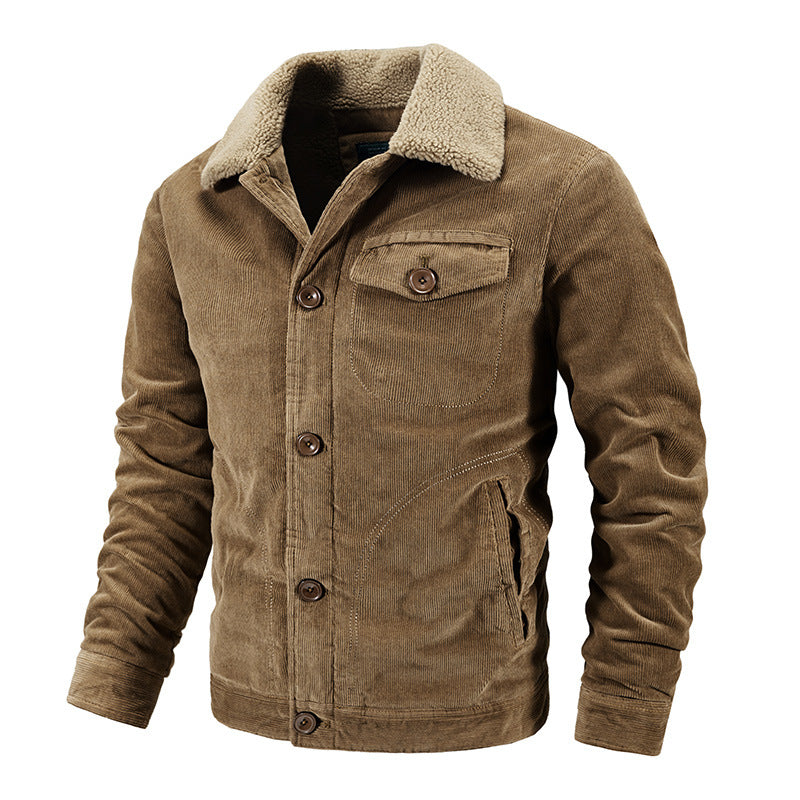 Men's Loose-Fit Fashionable Corduroy Jacket