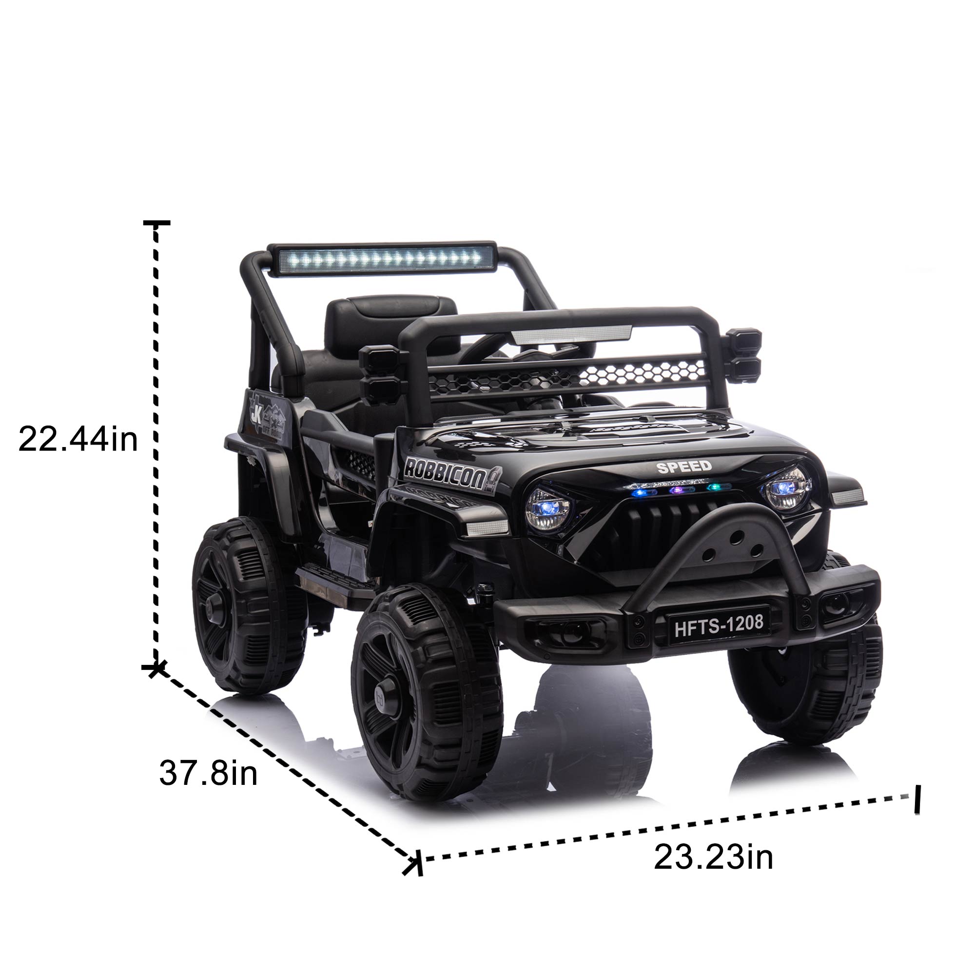 12V Kids Ride On Electric Truck Car W Parents Control,2WD,Four-wheel Suspension,Early Education Function,Adjustable Volume,USB,MP3,Bluetooth,Microphone Jack,Power Display,LED Lights For Kids Aged 1-4.