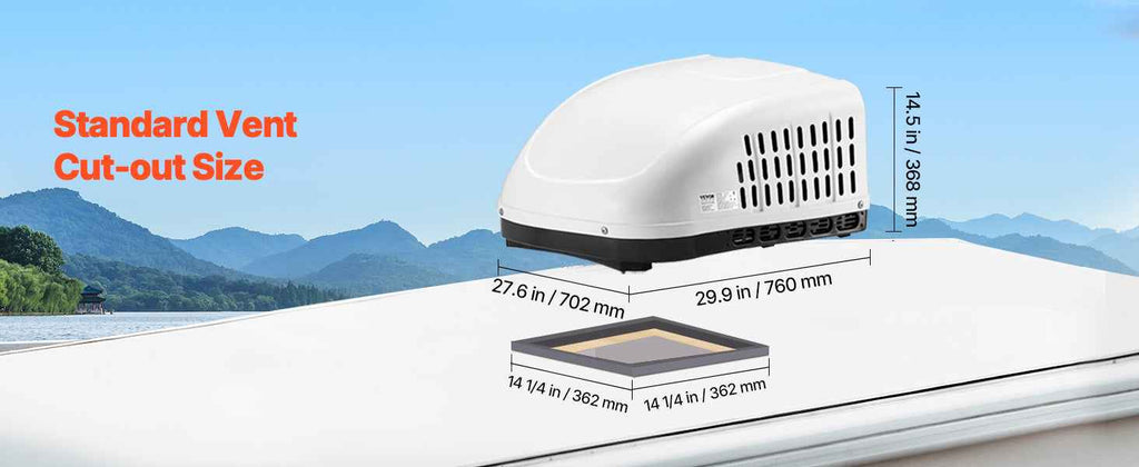 SucceBuy RV Air Conditioner 13500/15000 BTU Non-Ducted Rooftop RV AC 65dB Air conditioning System Fit for Camper, Van, Trailers