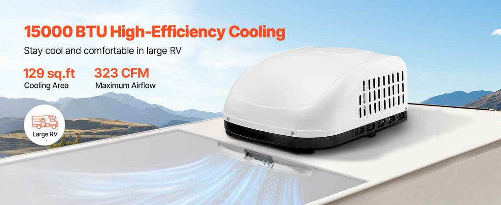 SucceBuy RV Air Conditioner 13500/15000 BTU Non-Ducted Rooftop RV AC 65dB Air conditioning System Fit for Camper, Van, Trailers