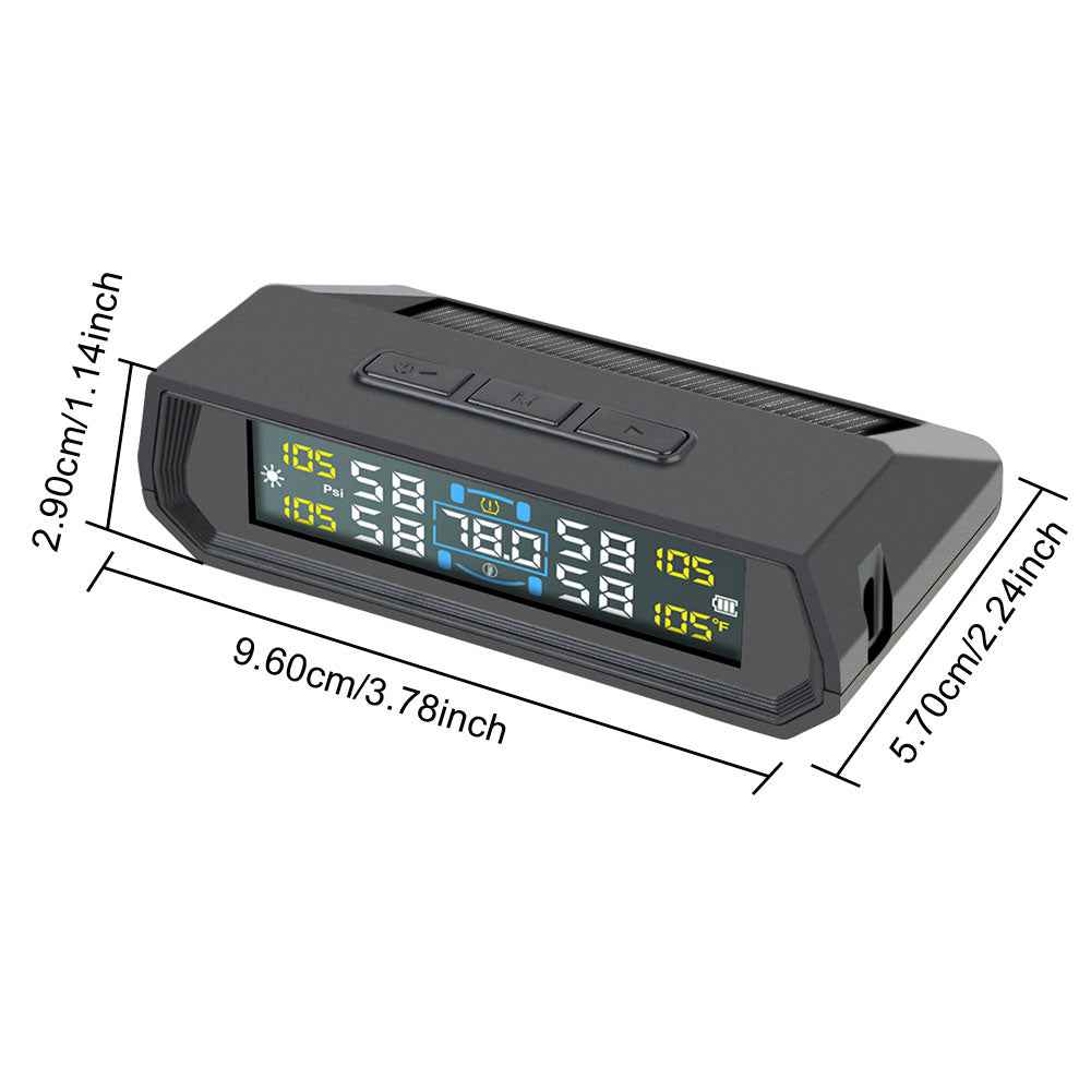 Universal Auto Security Alarm Systems In Car Temperature Display Car Tire Pressure Monitoring System USB / Solar TPMS